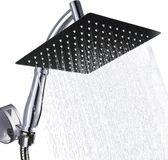 Milton Accessories Regendouchekop XL Deluxe - Ø 28 cm - Zwart - Handdouche - RVS