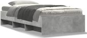 Maison Exclusive - Cadre de lit sans matelas gris béton 75x190cm bois d'ingénierie