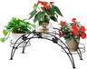 Plantenstandaard, plantenrek, ijzeren plantenrek, staande planten, display met standfunctie, stabiele structuur, voor binnen balkon, woonkamer, outdoor, tuin, decoratie, 79,5 x 26,5 x 32 cm