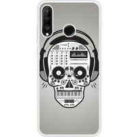 P30 Lite Skull Music Bedrukt siliconen hoesje