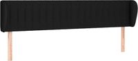 vidaXL Hoofdbord met randen 163x23x78/88 cm stof zwart