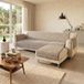 Comfort Italian Bed Linen Comfortabele antislip bankhoes met ligstoel, 290 cm, bruin, polyester