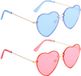 Shenzhen Haorui Industrial Technology Co., Ltd. Lunettes de fête - Lunettes de soleil en forme de cœur - Bleu