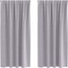 Rideaux occultants avec anneaux 2 pcs gris métal 175 x 140 cm