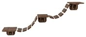 Trixie Wall Mount Cat Bridge, drie platforms verbonden door brug, bruin