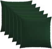 vidaXL Kussensloop - 6 st - HEERLEN - Donkergroen - 70 x 70 cm - Stof
