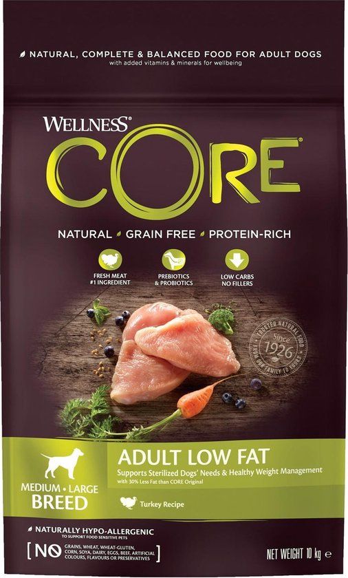 Wellness Core Grain Free Dog Healty Weight Kalkoen - 10 kg