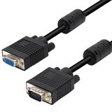 Waytex Verlengkabel VGA HD15 M/F, hoogwaardig, met ferriet, 15,00 m