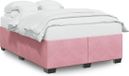vidaXL Bedframe Fluweel Roze 140x200 cm