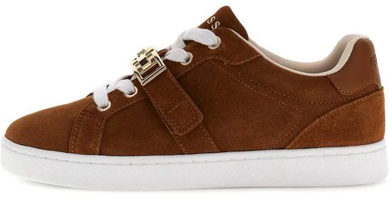 GUESS Damestrainers Jamisn 2 Cognac Leer/Synthetisch Maat 39
