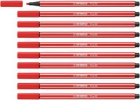 STABILO - Premium viltstift - Pen 68-10 Stuks - Karmijnrood
