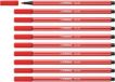 STABILO - Premium viltstift - Pen 68-10 Stuks - Karmijnrood