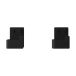 Nichba Nichba crochet porte-serviette noir, lot de 2