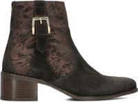 Floris van Bommel Sfw-50065 Evi Enkellaarsjes - Enkelboots met rits - Dames - Bruin - Maat 37