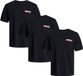 Jack & Jones Heren T-shirt 3-pack Corp Zwart M