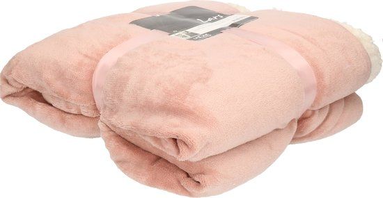 Unique Living Lars - Fleece Plaid - 150x200 cm - Oud roze
