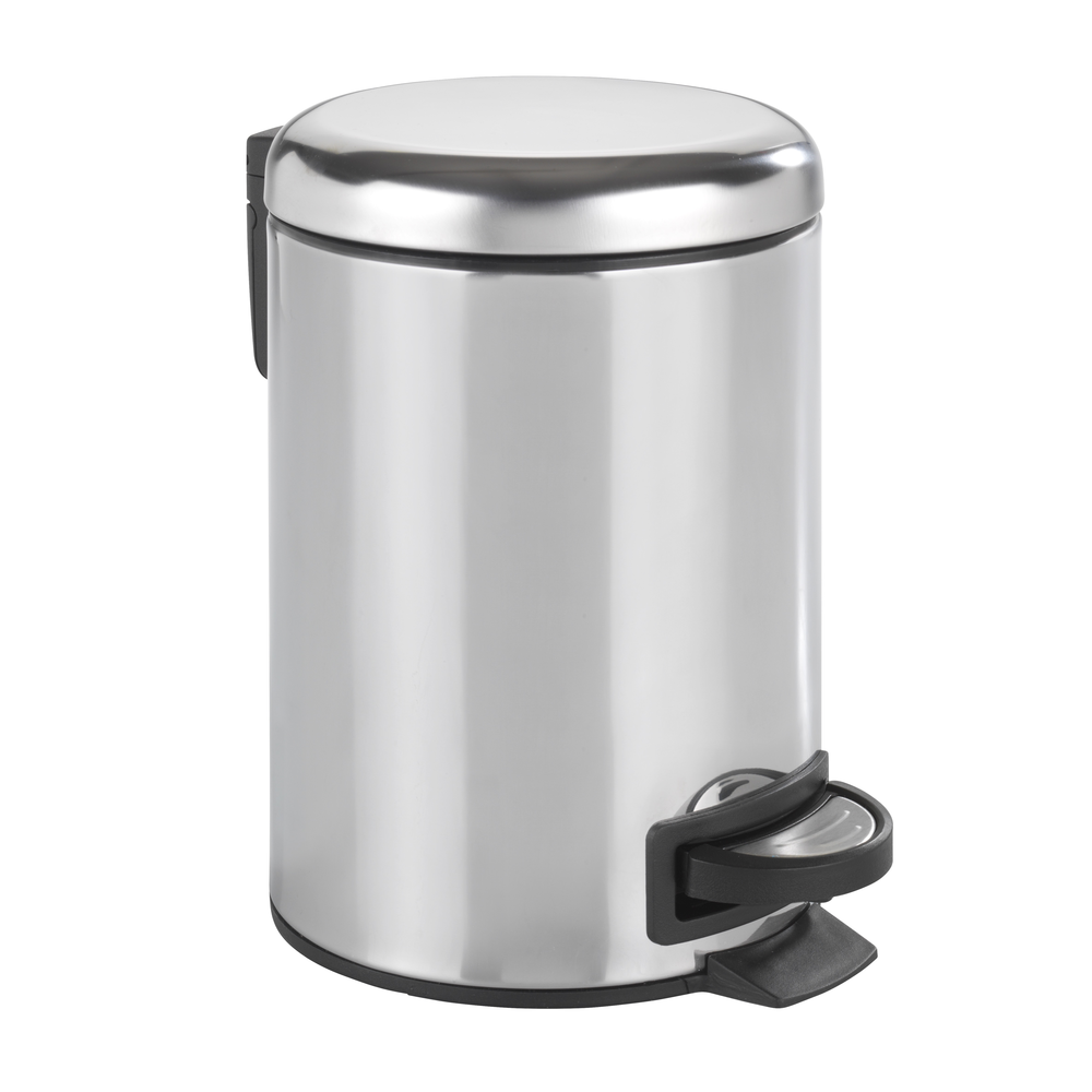 WENKO Pedal bin Leman stainless steel shiny 3 l