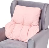 Merkloos / Sans marque Wan GmbH Orthopedisch Rugkussen - Lendensteun Kussen - Houding Verbeteren - Extra Diepe Steun - H58xB68xD15cm - Roze