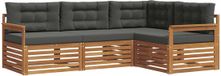 vidaXL Ensemble de canapé d'extérieur 4 pièces Naturel et Anthracite