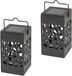 Rabalux Mora - lampe solaire décorative à LED - IP23 - noir - 2 pièces