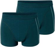 Schiesser Comfort Fit Boxershorts Mannen Petrol Effen 2 Stuks