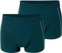 Schiesser Comfort Fit Boxershorts Mannen Petrol Effen 2 Stuks