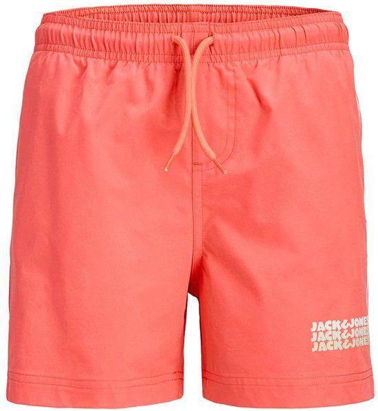 Jack & Jones Zwemshort Sunrise Triple Logo Koraal Oranje