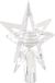 Feeric lights & Christmas Feeric Christmas Kerstboom piek - Ster - Wit/Zilver - H27 cm - Kunststof