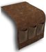 DRW Afstandsbedieningshouder voor bank, kunstleer, donkerbruin, 35 x 2 x 70 cm