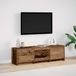 Maison Exclusive meuble TV avec éclairage LED, 140 x 34 x 40 cm, bois recyclé et panneau de particules
