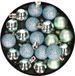 Billiet - Vanlaere 60x stuks kleine kunststof kerstballen mint groen - Mat/glans/glitter - Onbreekbare plastic kerstballen - Kerstversiering