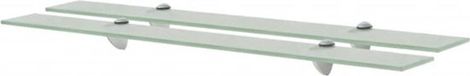 vidaXL Zwevende schappen 2 stuks 80x10 cm 8 mm glas