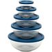 5five Set de 5 bols à salade ronds en verre, diamètre 27,3 cm, 200 ml, transparent, avec couvercle