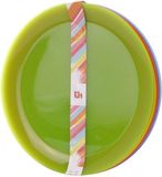 Koopman International 12x assiettes colorées plastique 21 cm