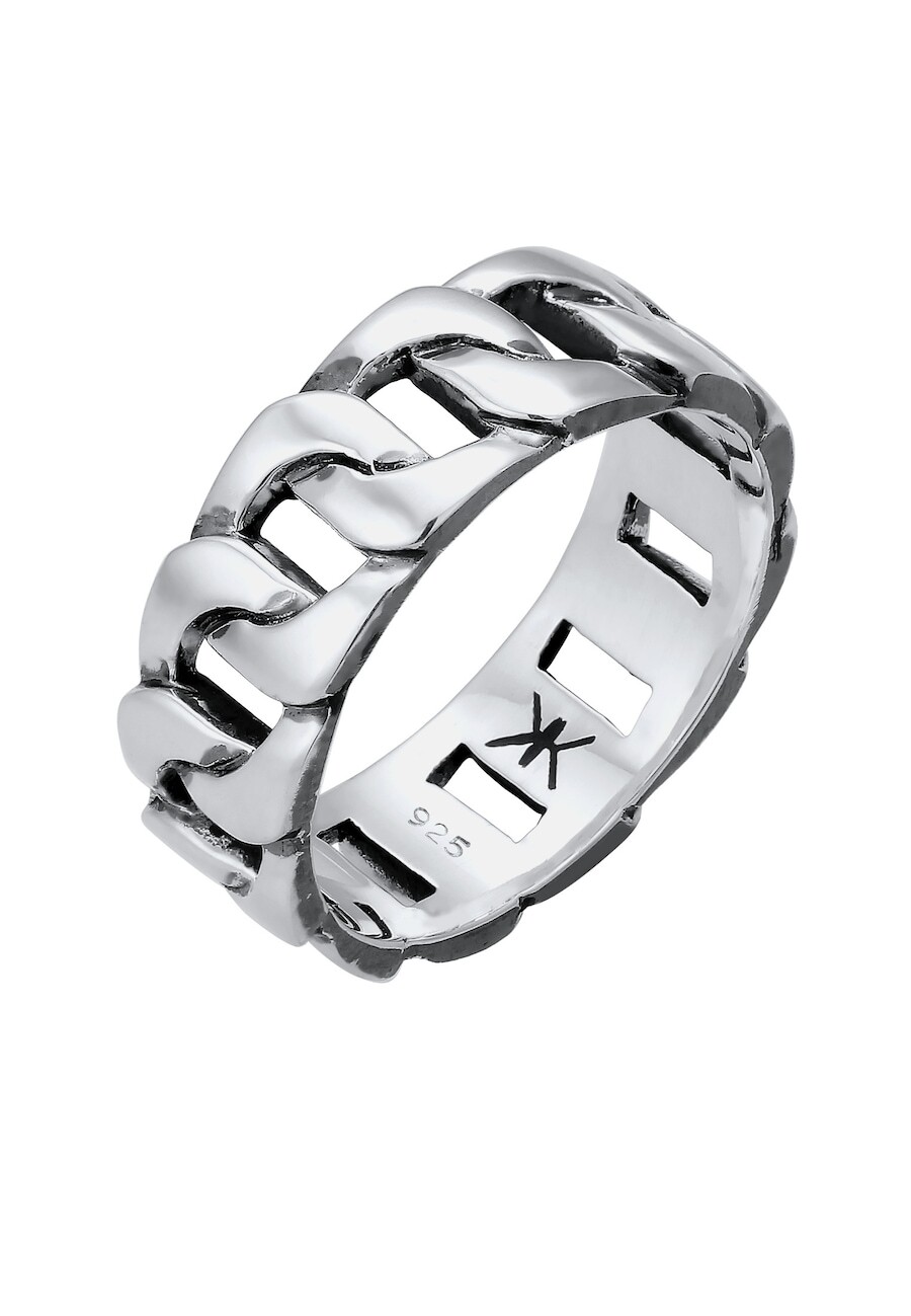 KUZZOI KUZZOI KUZZOI Ring Heren Statement Massief Trend Cool geoxideerd in 925 Sterling Zilver Mannen sieraden