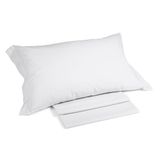Caleffi - Beddengoedset van 100% katoen, bestaande uit laken voor Frans bed 190 x 285 cm + 1 hoeslaken voor Frans bed 130 x 200 cm, voor matrassen met een hoogte van 28 cm + 1 kussensloop 50 x 80 cm