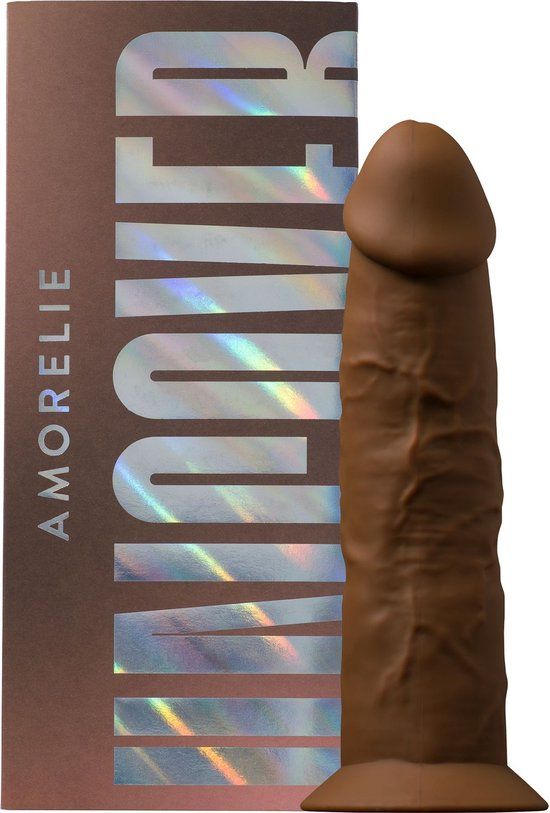 AMORELIE UNCOVER Dildo 7 - Chestnut - 47mm - 19.20cm - Bruin