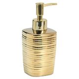 Gedy Kelly Zeepdispenser, keramiek, goud, 7,2 x 7,2 x 16,3 cm, inhoud 240 ml