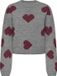 Only Trui Onlhappie Ls Pullover Knt 15359168 Medium Grey Mel/zinfandel Dames Maat - M