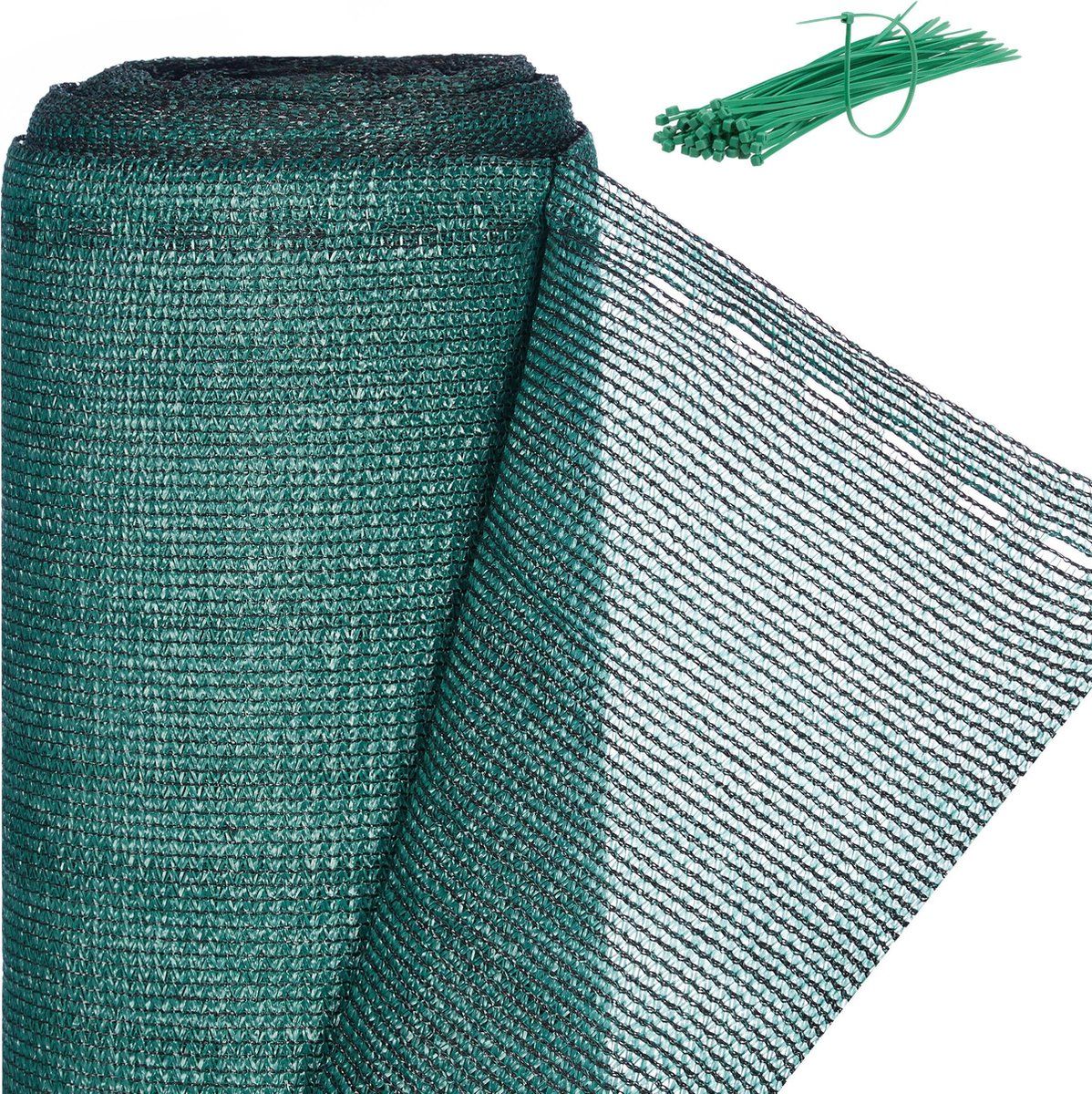 Relaxdays zichtbreeknet groen - 1 meter - balkonscherm - net hekwerk - zichtdoek tuin