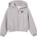Vertbaudet Sweat à capuche fille chiné gris