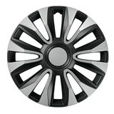 LAMPA 31623 wieldoppen, tweekleurig, diameter 4 stuks, zilver/zwart