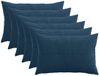 vidaXL Kussensloop 6 stuks ALMELO Marineblauw 30 x 50 cm corduroy