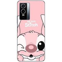 Vivo Coque Pour Vivo Y76 5G Stitch Angel mignon gond rose
