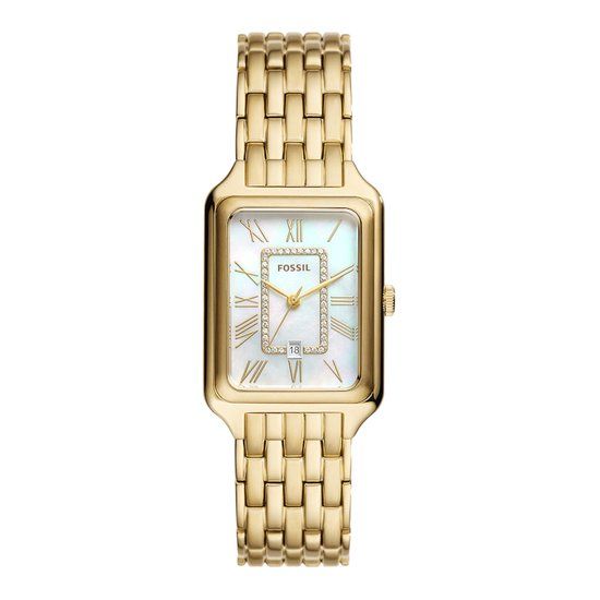 Fossil RAQUEL ES5304 Dames Horloge 26 mm - Goudkleurig