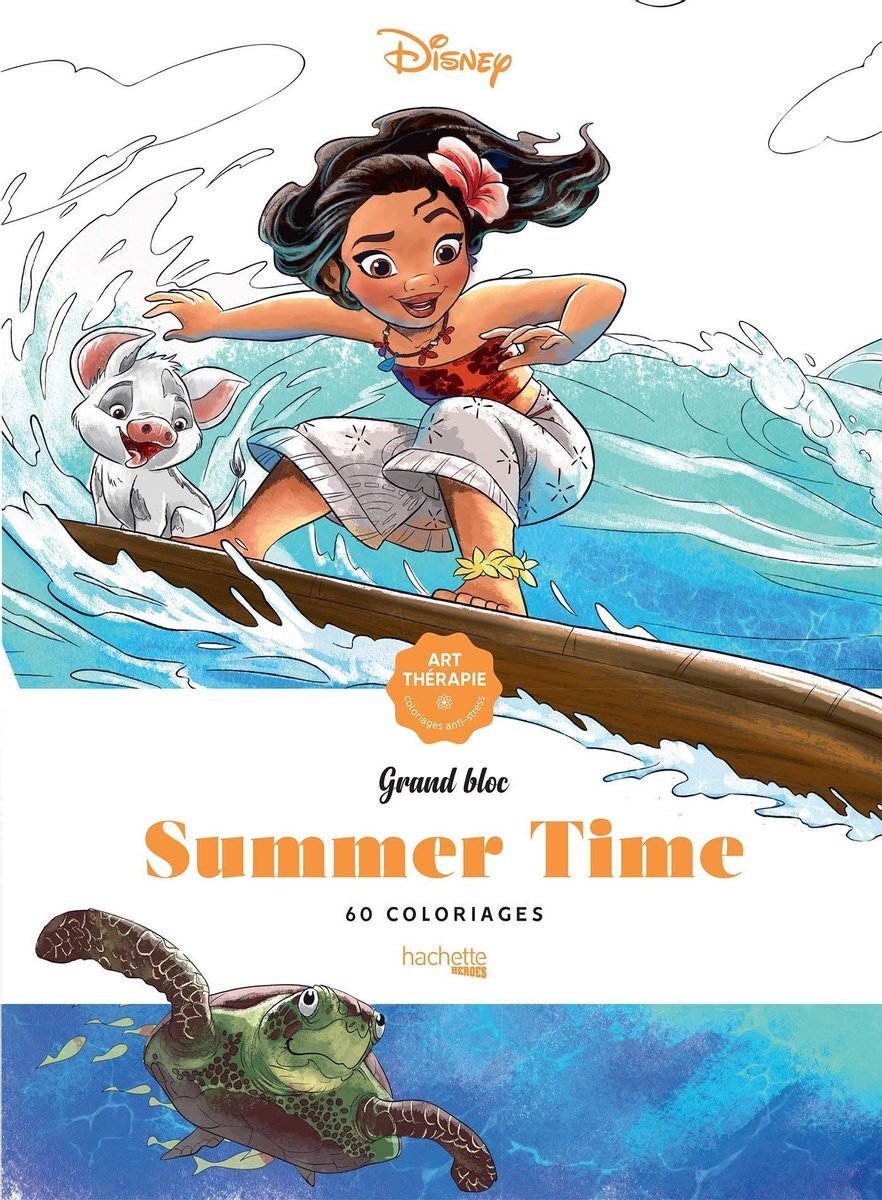 hachette heroes Grands Blocs coloriages Disney Summer time