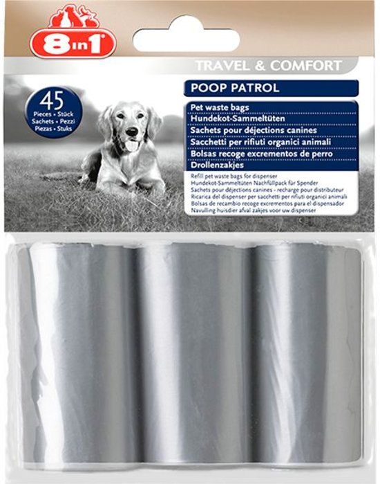 8in1 Pet Products Poop Patrol navullingen 45 stuks