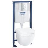 GROHE Euro keramiek wandcloset+zitting+inb.reservoir+drukplaat blanc 39536000