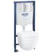 GROHE Euro keramiek wandcloset+zitting+inb.reservoir+drukplaat blanc 39536000