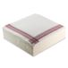 Morigami, Servet standaardformaat, 1/4-voudig, puntige punt, 200 servetten, wit met bordeauxrand